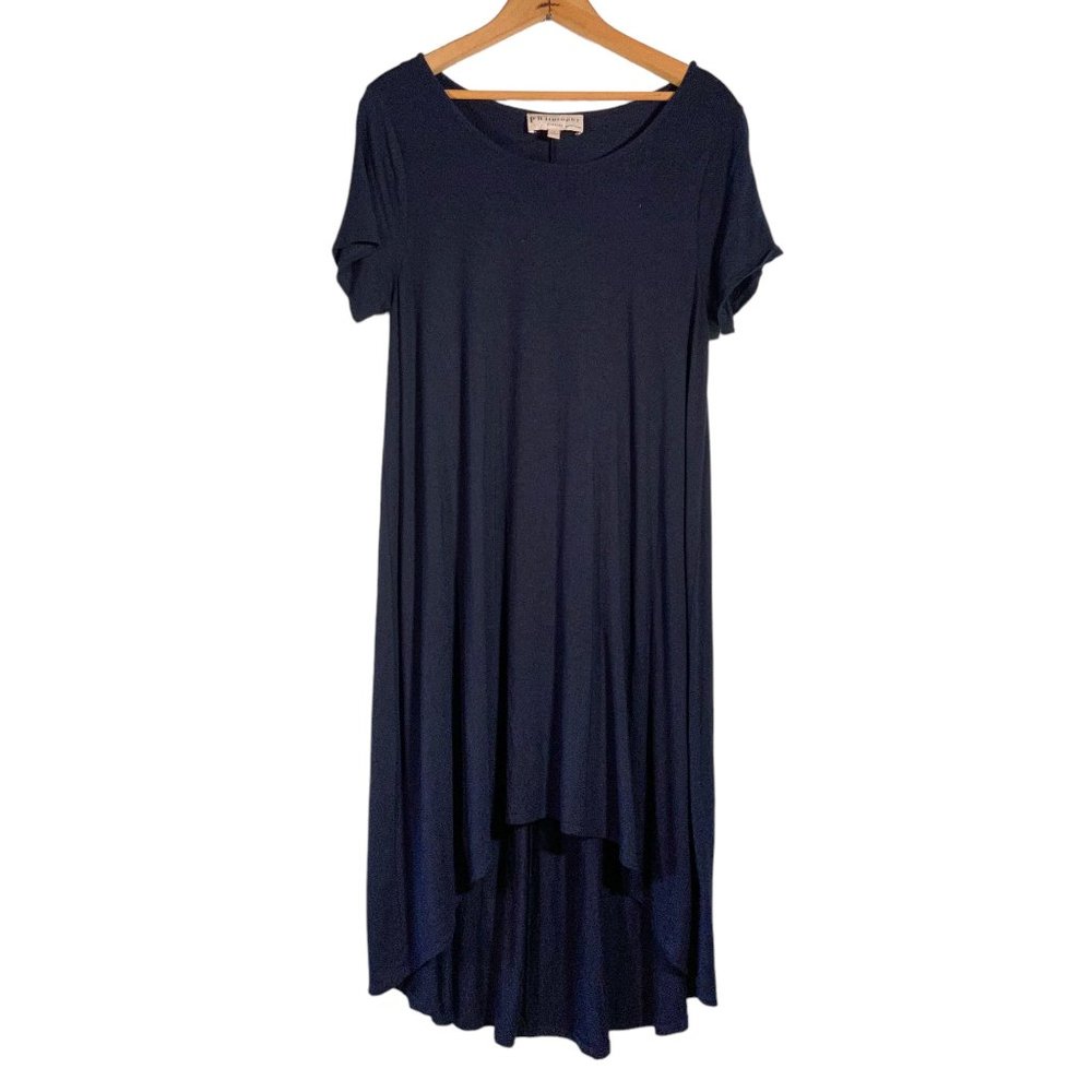 Philosophy by Republic Navy Hi Low Midi  Tshirt Dress LARGE